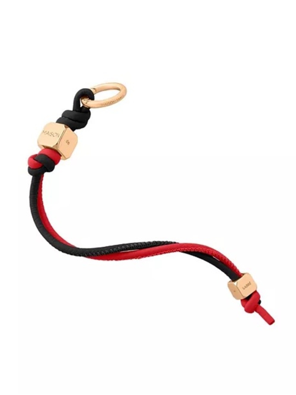 Maison de Sabré Leather Wristlet Charm – Rouge Noir | NWT